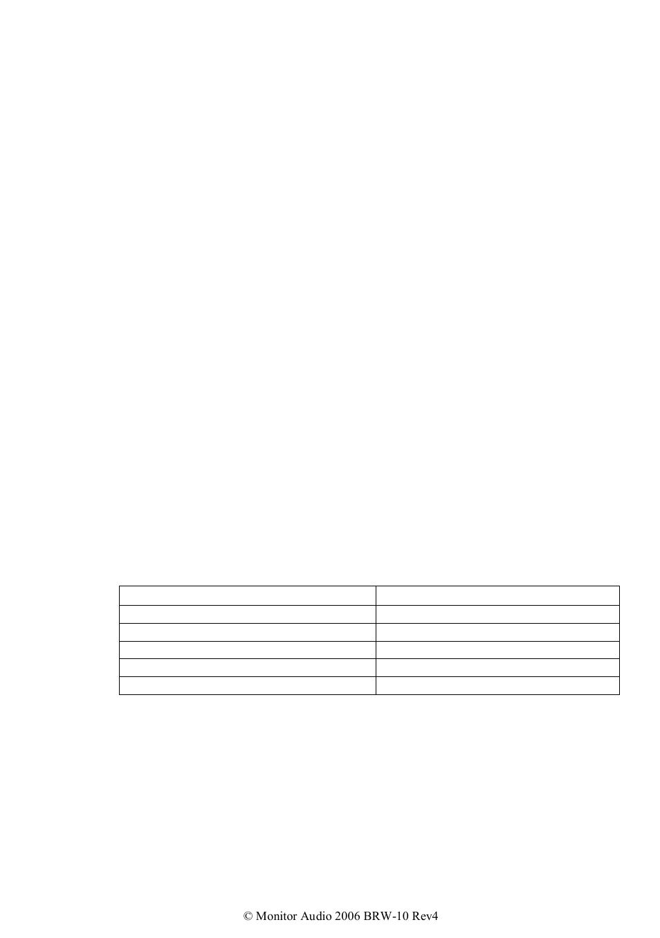 Monitor Audio BRW-10 User Manual | Page 7 / 13