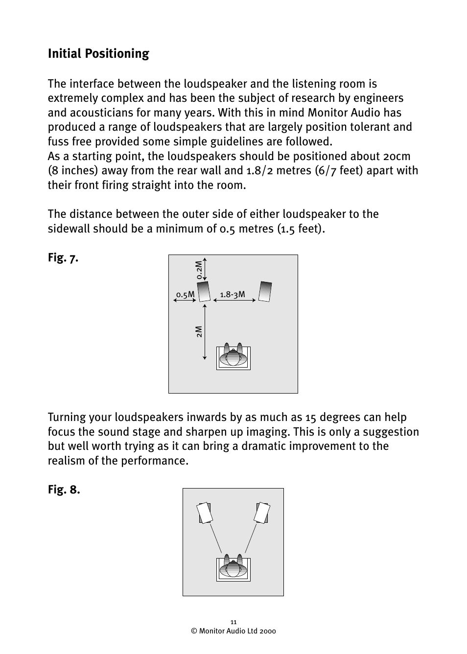 Initial positioning | Monitor Audio GR10 User Manual | Page 11 / 18