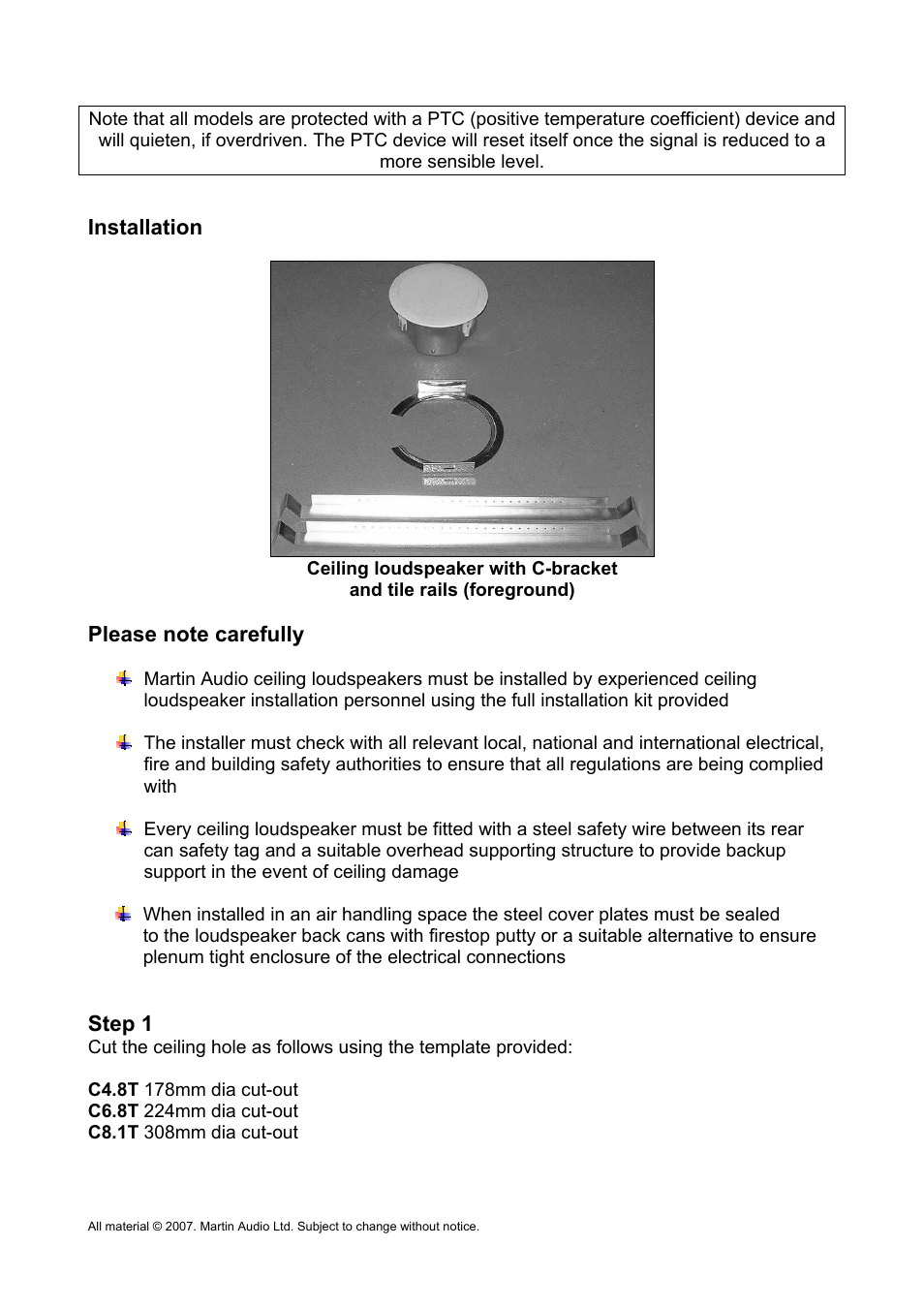 Martin Audio C8.1T User Manual | Page 4 / 10