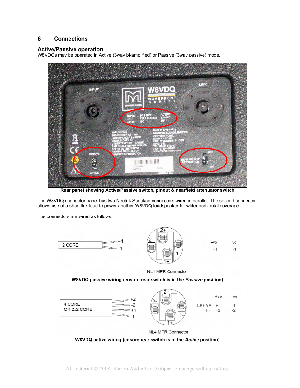Martin Audio W8VDQ User Manual | Page 11 / 12
