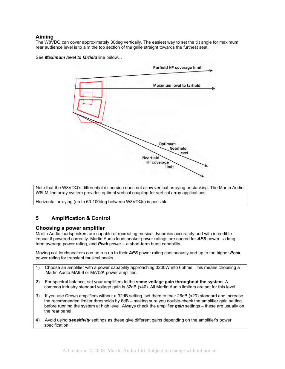 Martin Audio W8VDQ User Manual | Page 8 / 12