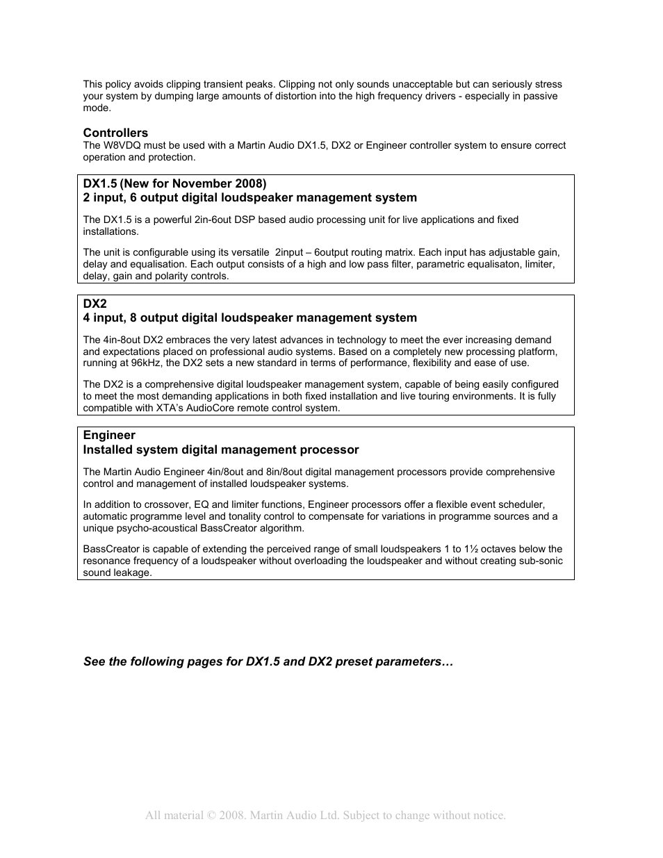 Martin Audio W8VDQ User Manual | Page 9 / 12