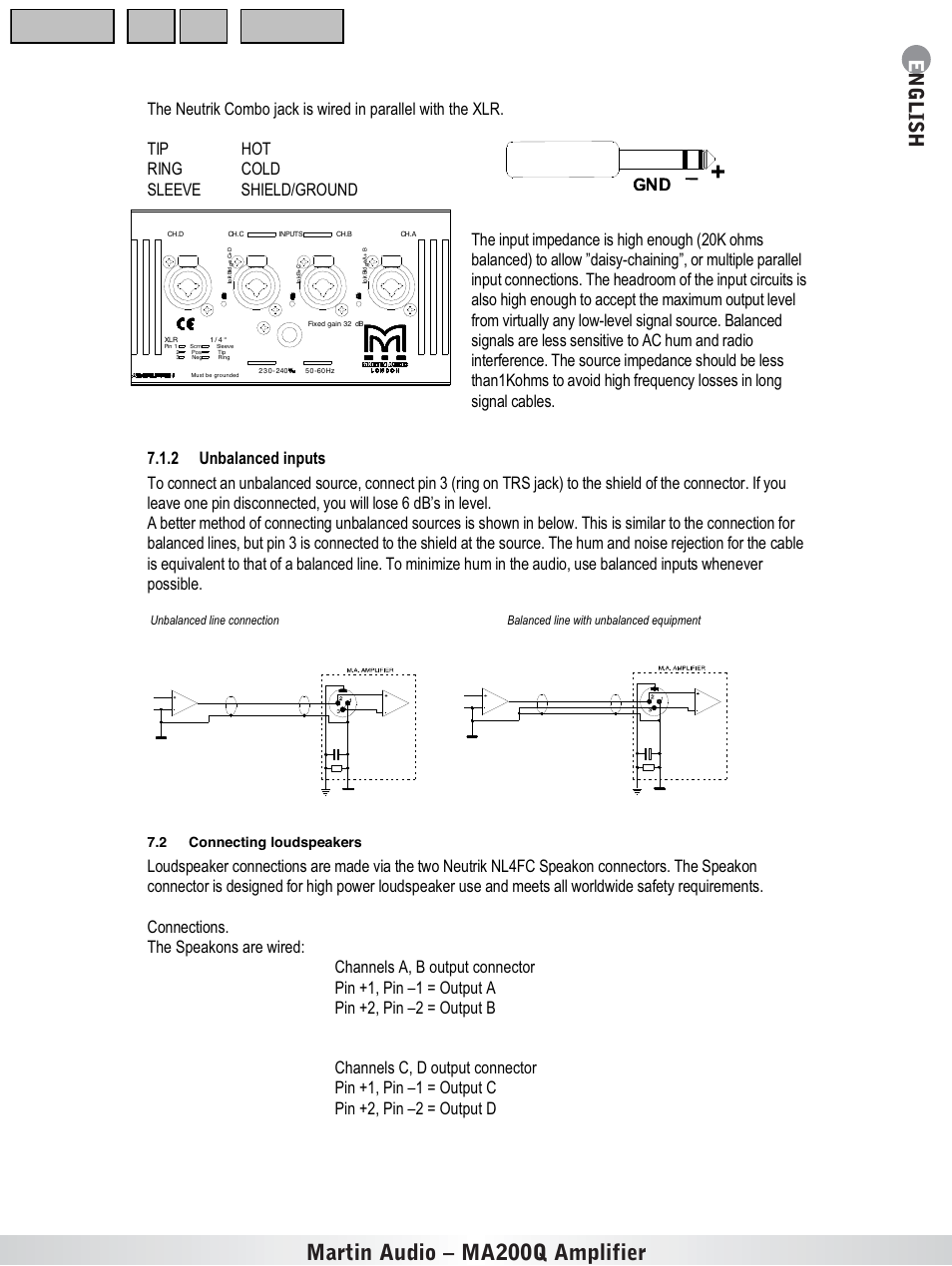Martin Audio MA200Q User Manual | Page 12 / 21