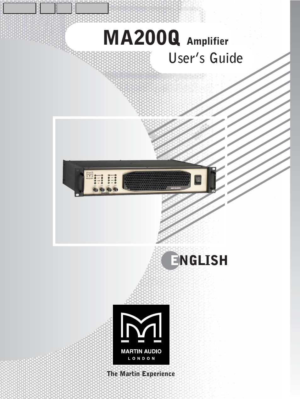 Ma200q, User’s guide, English | Martin Audio MA200Q User Manual | Page 21 / 21