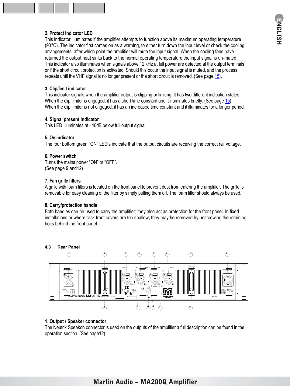 Martin Audio MA200Q User Manual | Page 5 / 21