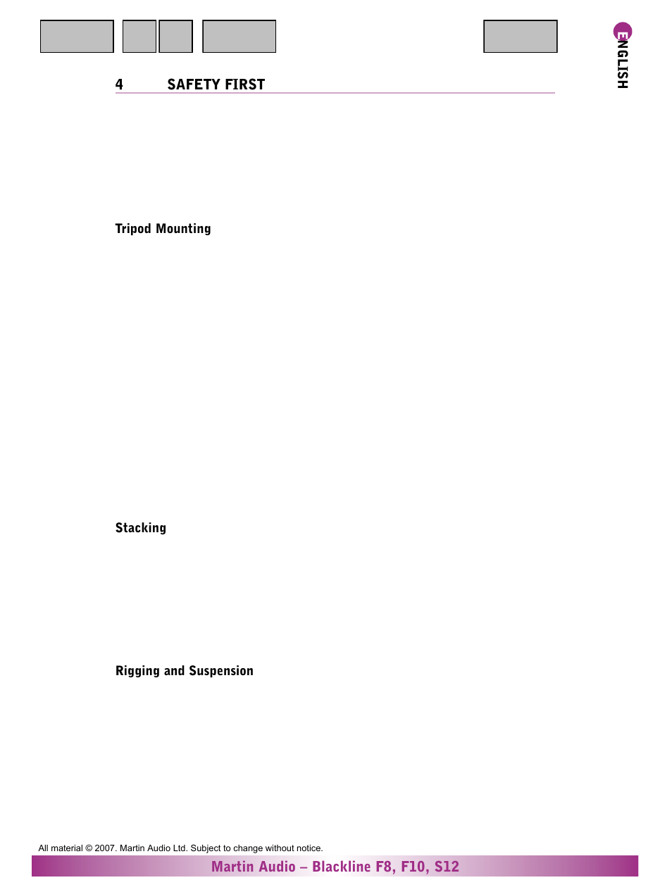 4 safety first | Martin Audio S12 User Manual | Page 5 / 15