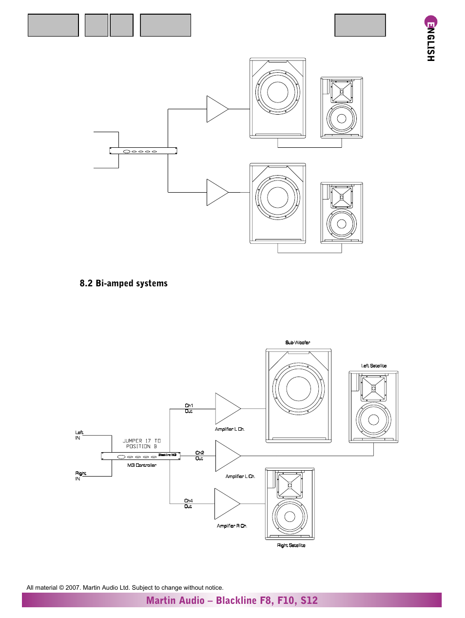 2 bi-amped, Systems, English | Martin Audio S12 User Manual | Page 9 / 15
