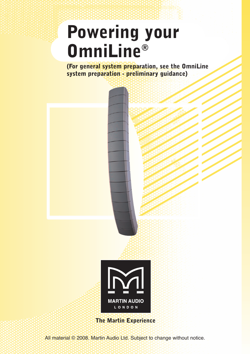 Martin Audio OmniLine Portable Speaker User Manual | 15 pages