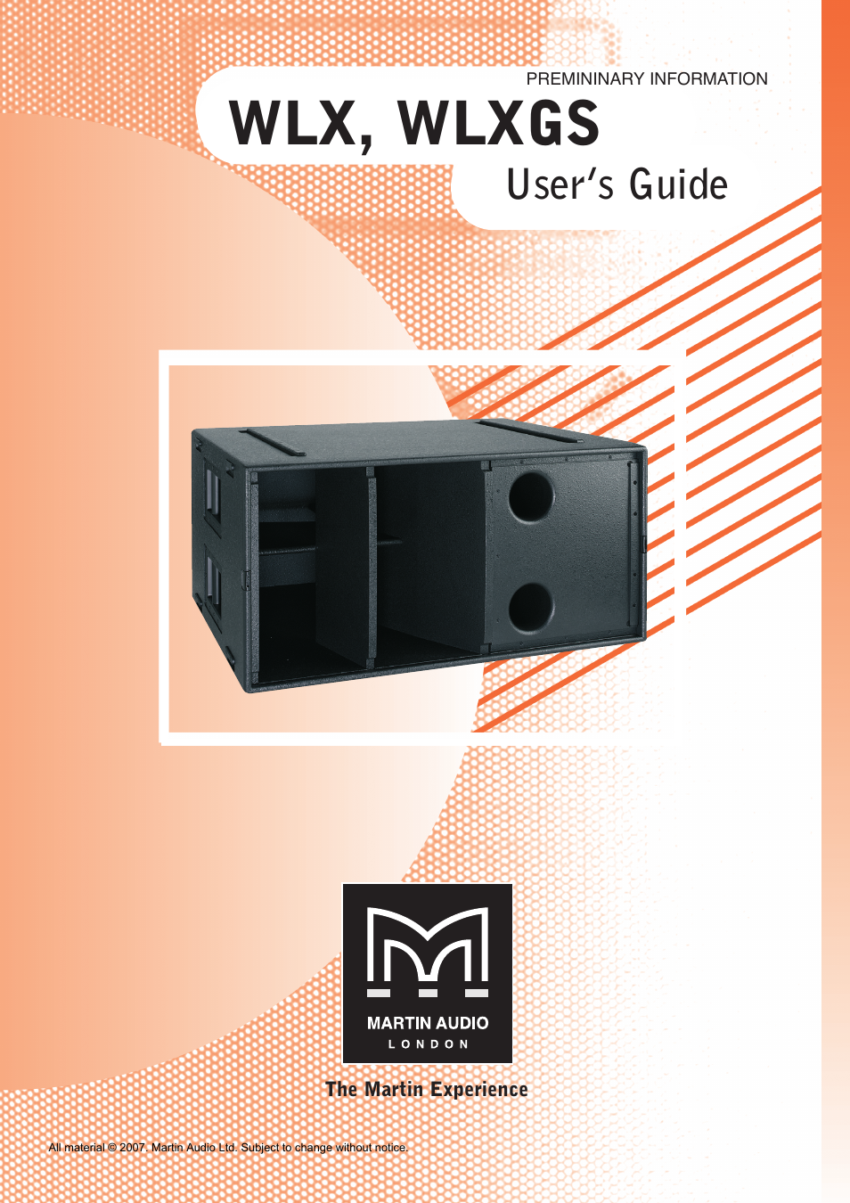 Martin Audio WLX User Manual | 33 pages