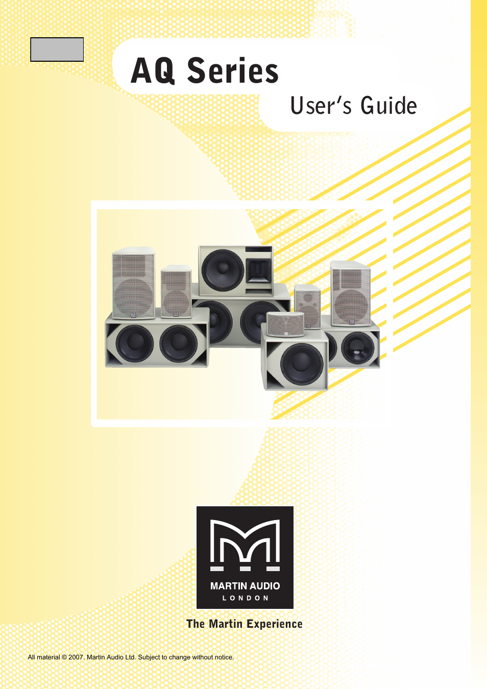 Martin Audio AQ Series User Manual | 49 pages