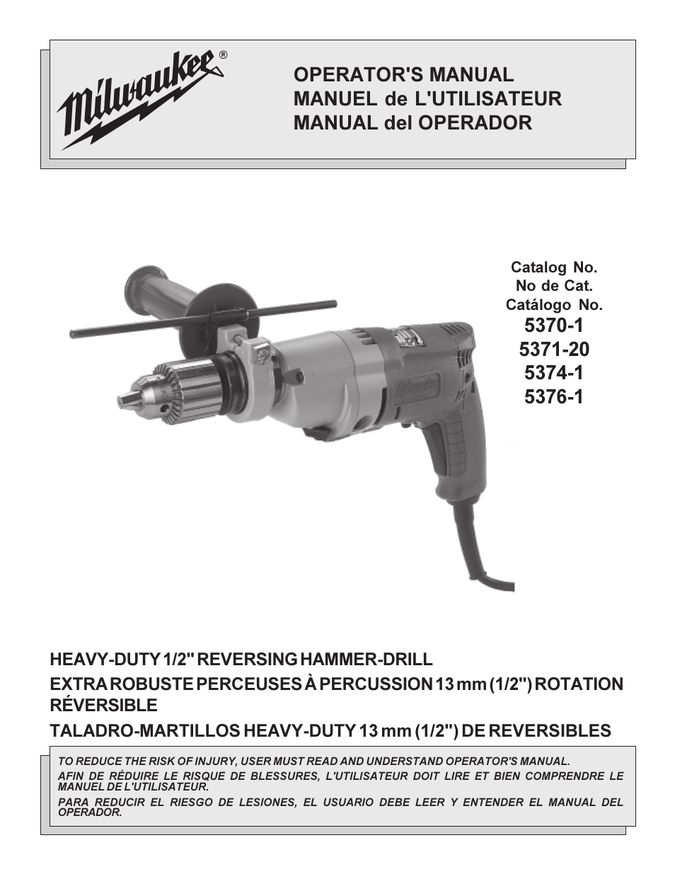 Milwaukee 5374-1 User Manual | 28 pages