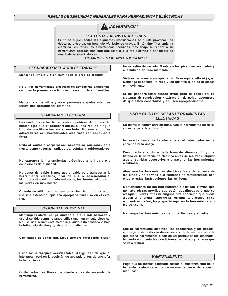 Milwaukee 5374-1 User Manual | Page 19 / 28