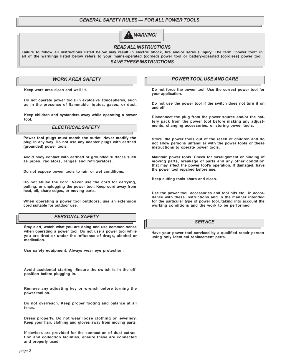 Milwaukee 5374-1 User Manual | Page 2 / 28