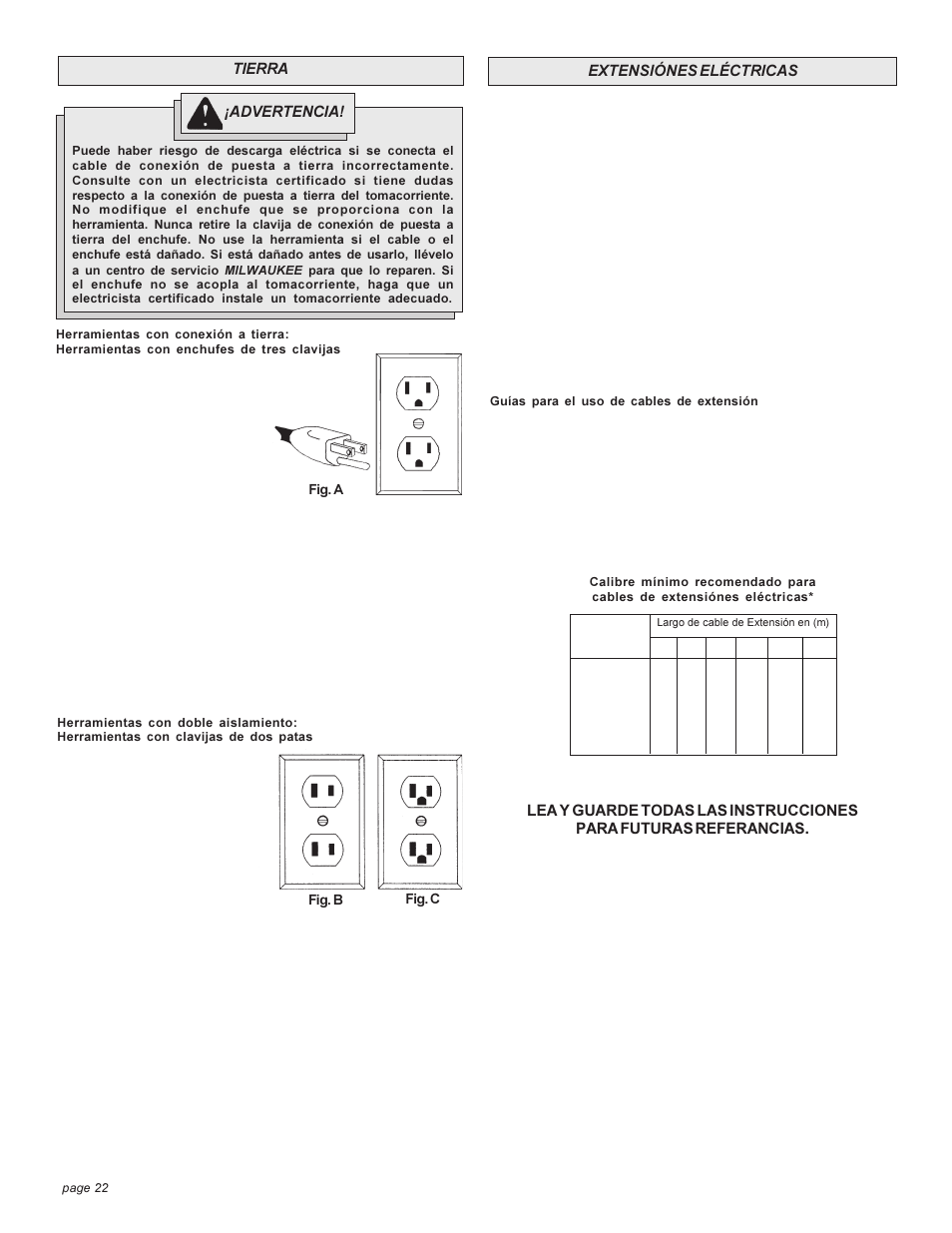 Milwaukee 5374-1 User Manual | Page 22 / 28
