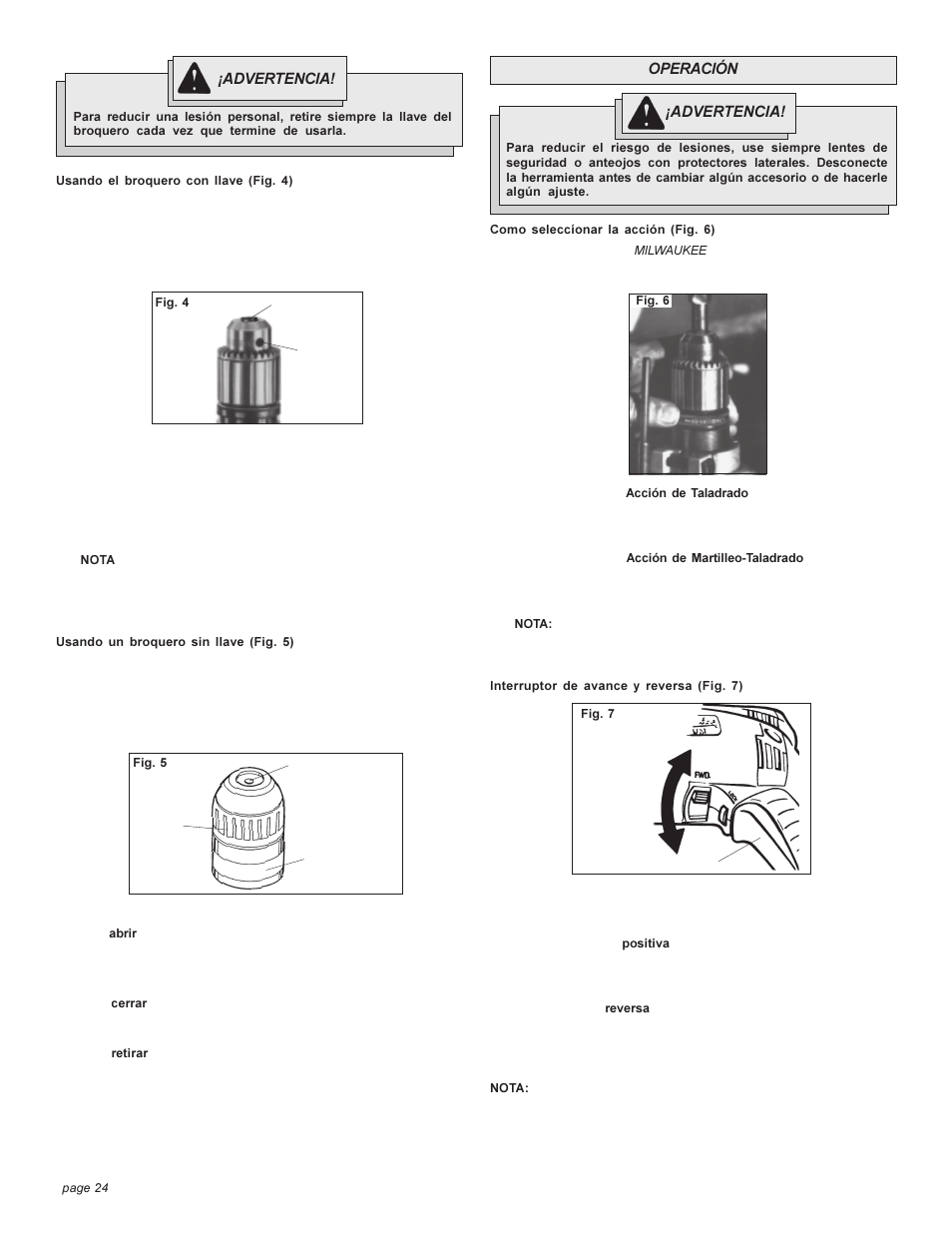 Milwaukee 5374-1 User Manual | Page 24 / 28