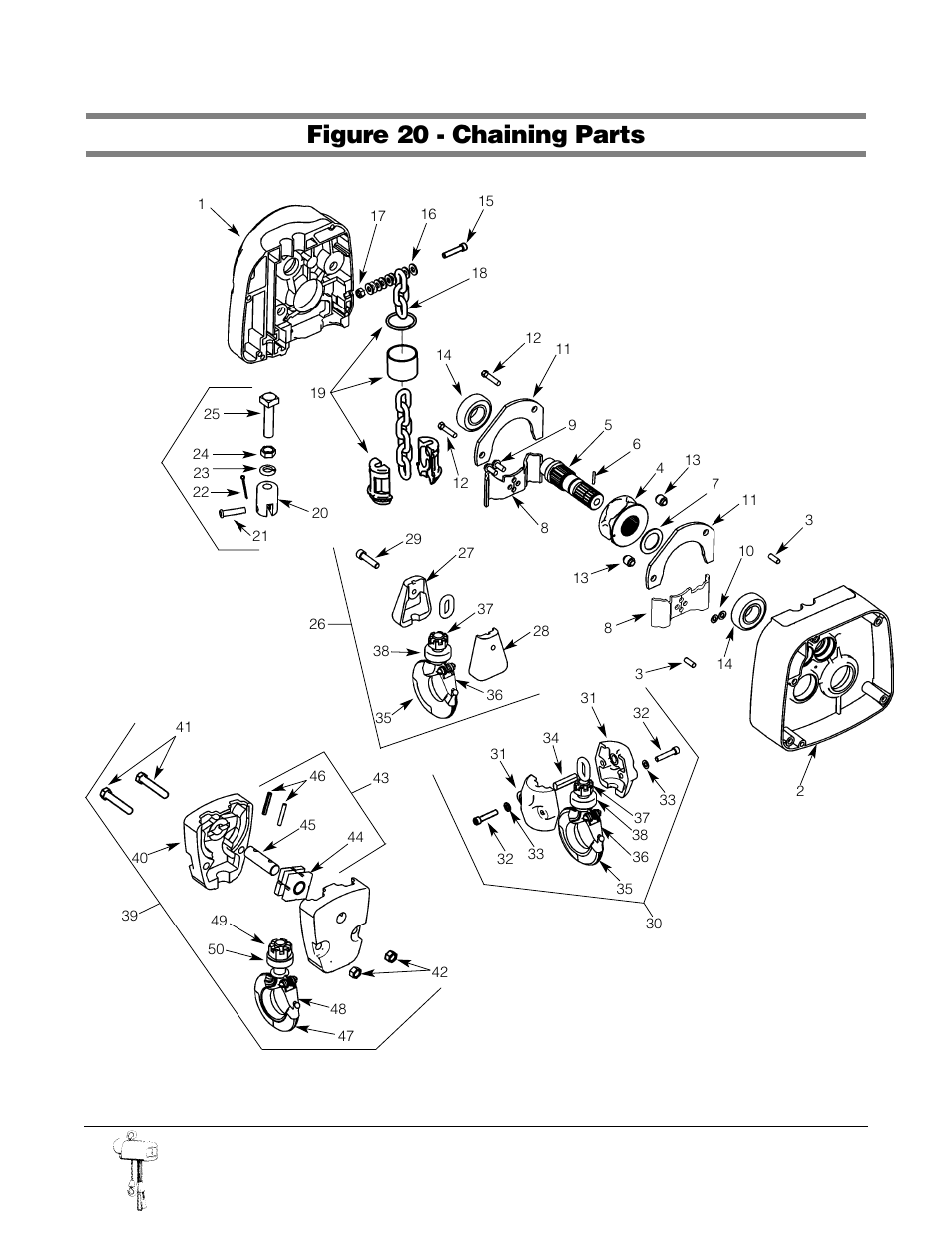 Figure 20 - chaining parts | Milwaukee 9568 User Manual | Page 27 / 32