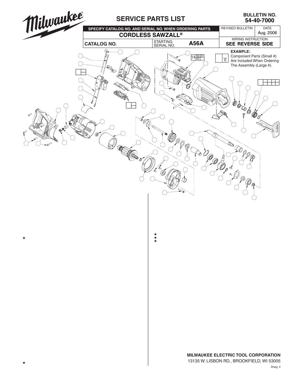 Milwaukee 54-40-7000 User Manual | 2 pages