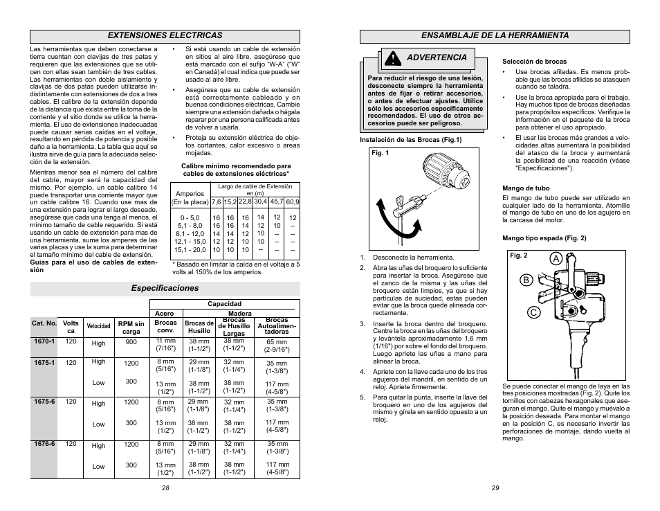 Ab c | Milwaukee 1676-6 User Manual | Page 15 / 19