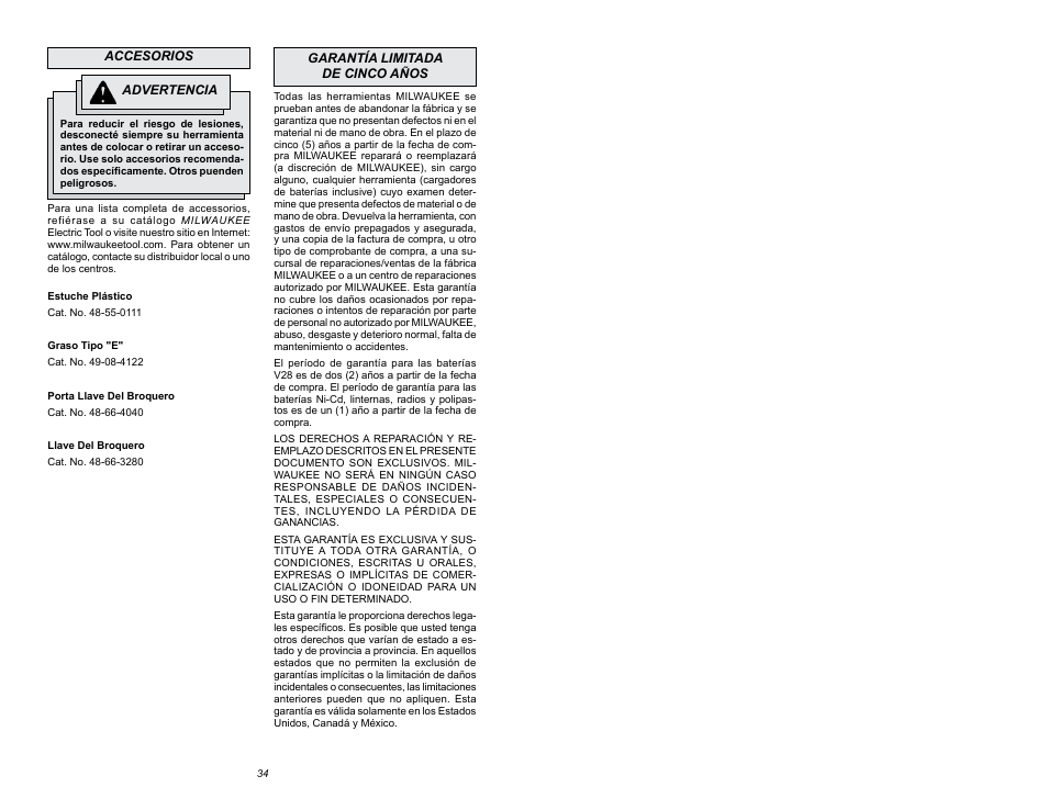 Milwaukee 1676-6 User Manual | Page 18 / 19