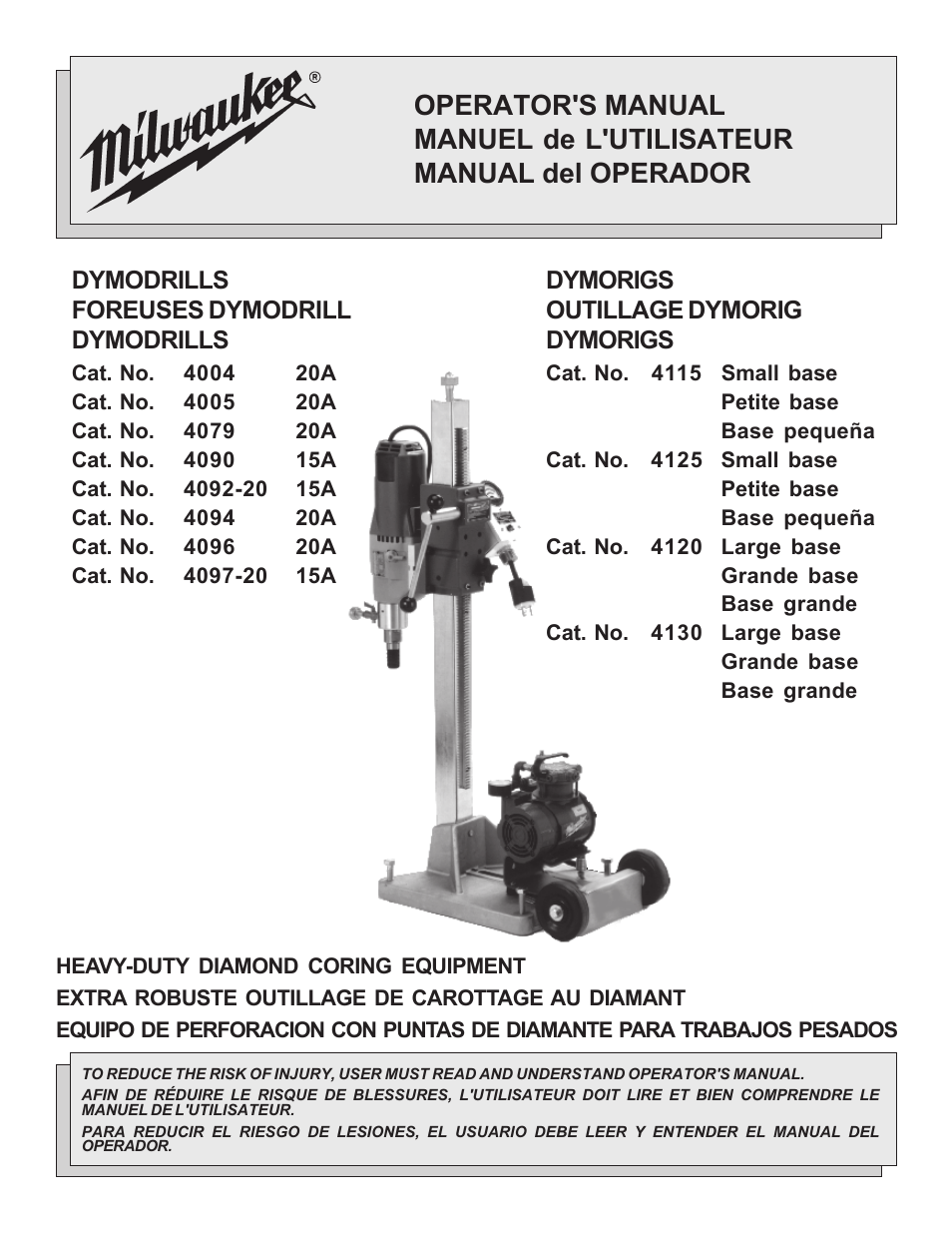Milwaukee 4094 20A User Manual | 44 pages