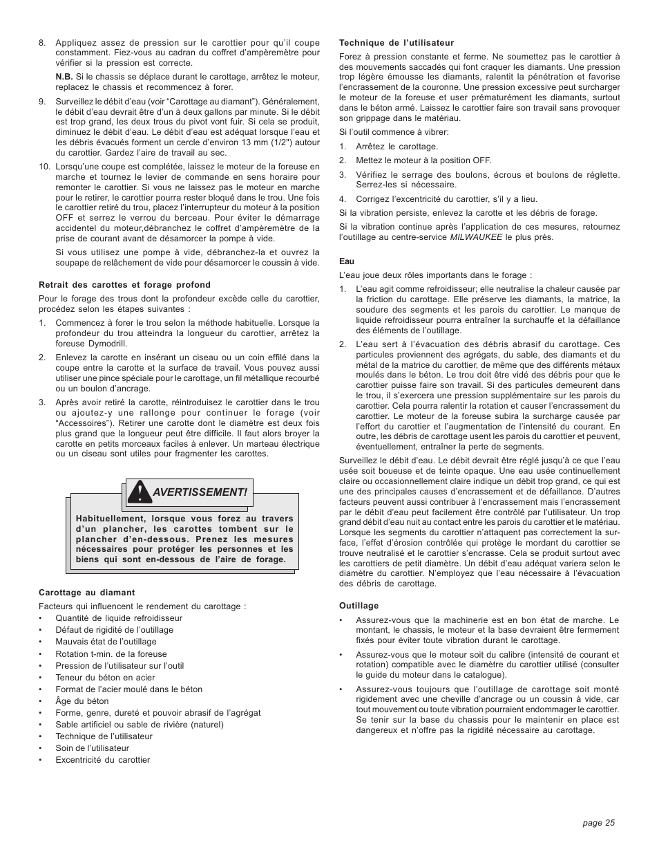 Milwaukee 4094 20A User Manual | Page 25 / 44