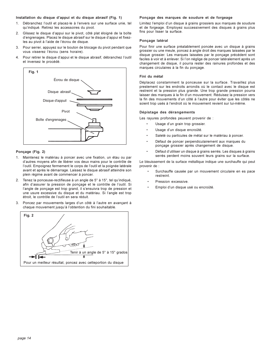 Milwaukee angle grinder User Manual | Page 14 / 28