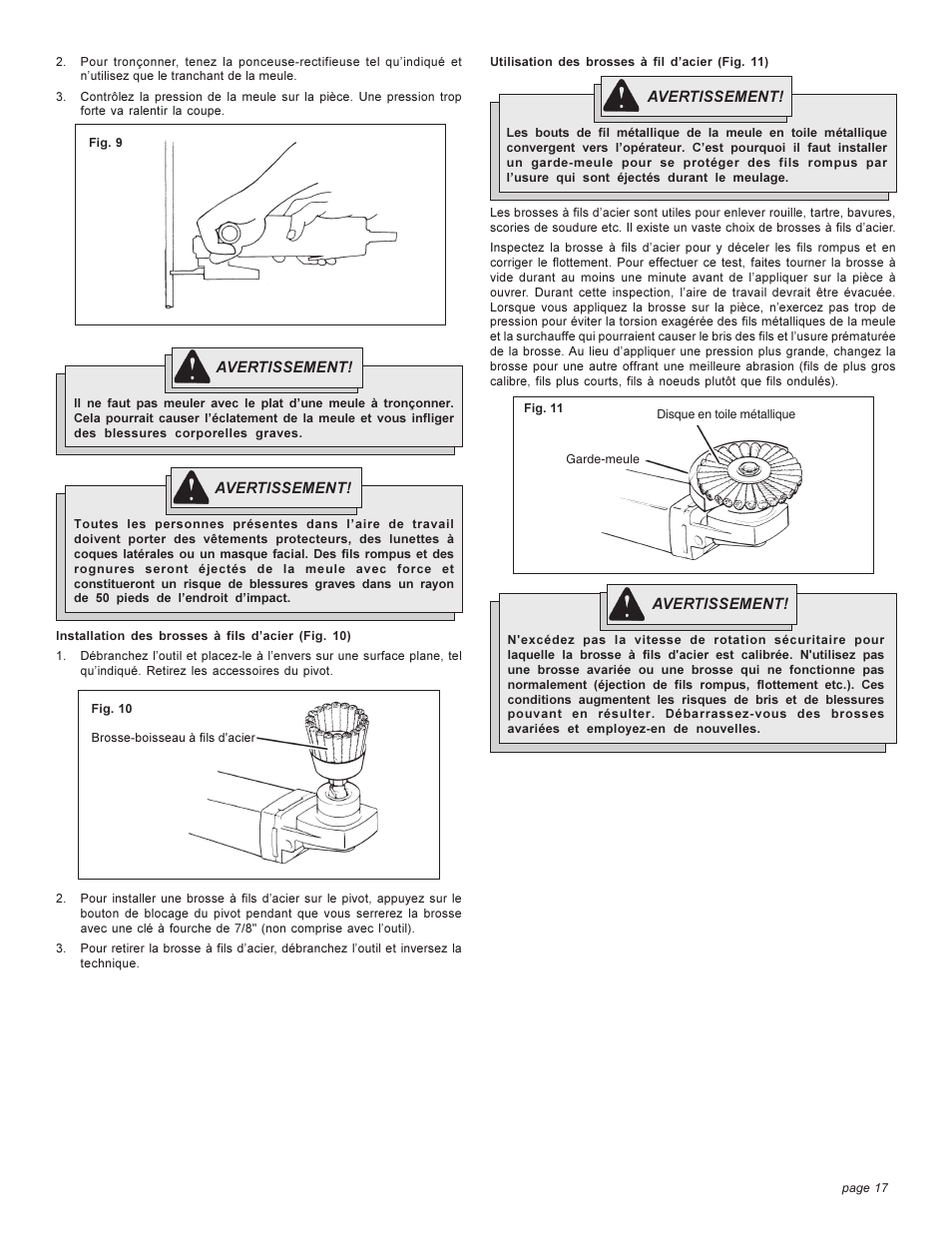 Milwaukee angle grinder User Manual | Page 17 / 28