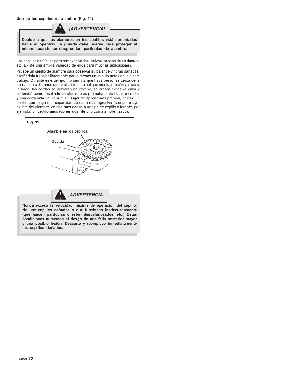 Milwaukee angle grinder User Manual | Page 26 / 28