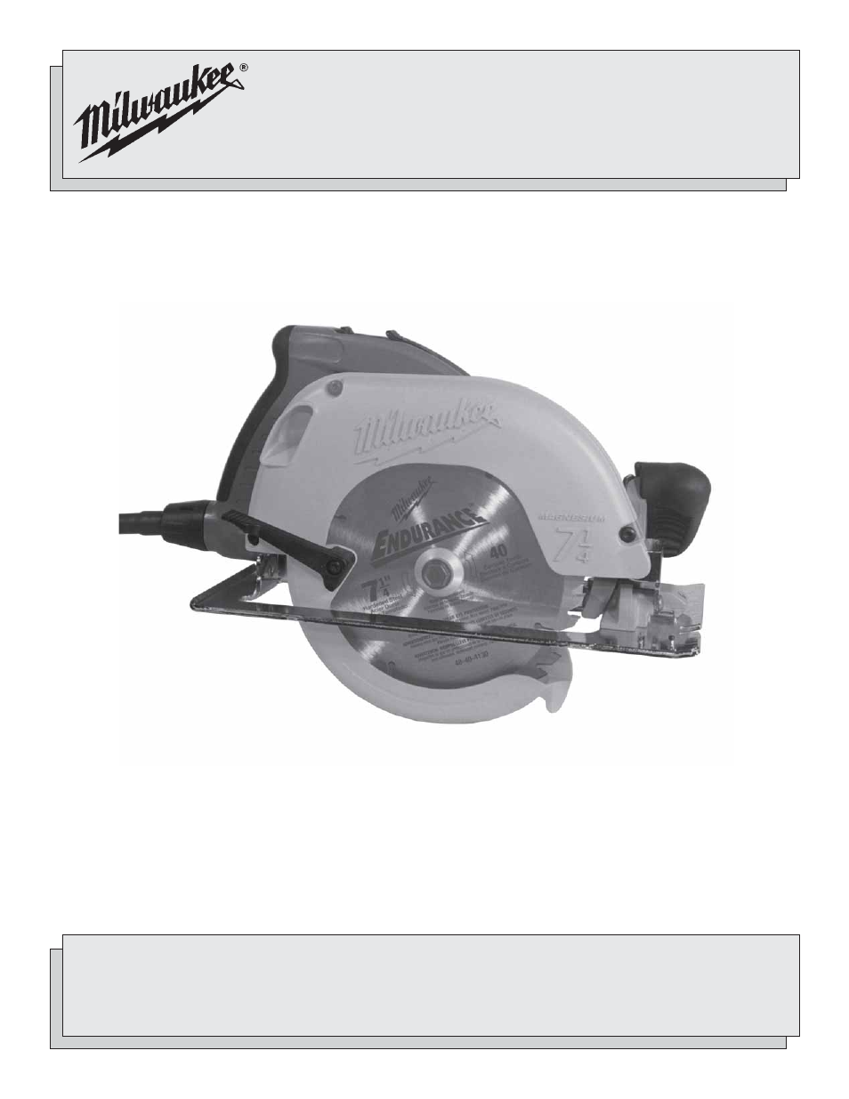 Milwaukee HEAVY-DUTY CIRCULAR SAW User Manual | 32 pages