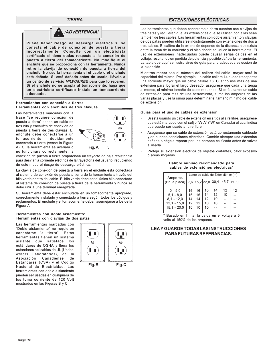 Milwaukee 6276 User Manual | Page 16 / 20