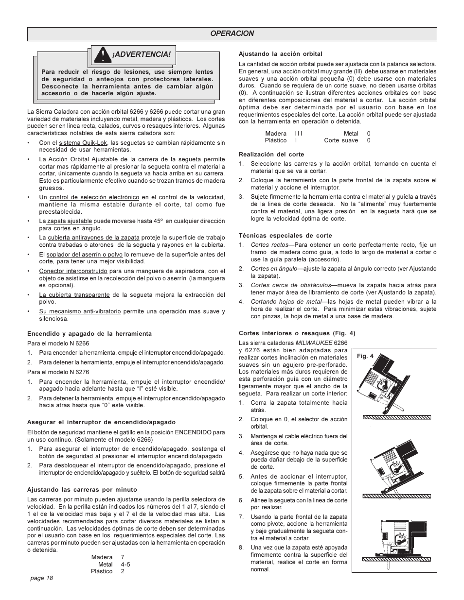 Milwaukee 6276 User Manual | Page 18 / 20