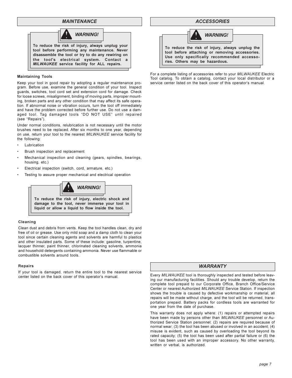 Milwaukee 6276 User Manual | Page 7 / 20