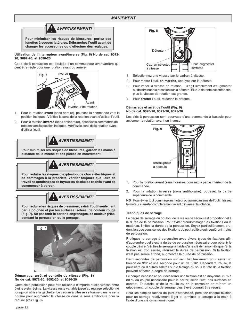 Milwaukee Impact Wrench User Manual | Page 12 / 20