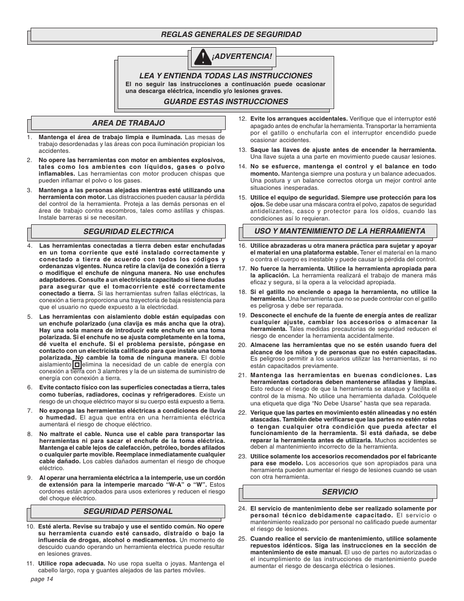 Milwaukee Impact Wrench User Manual | Page 14 / 20