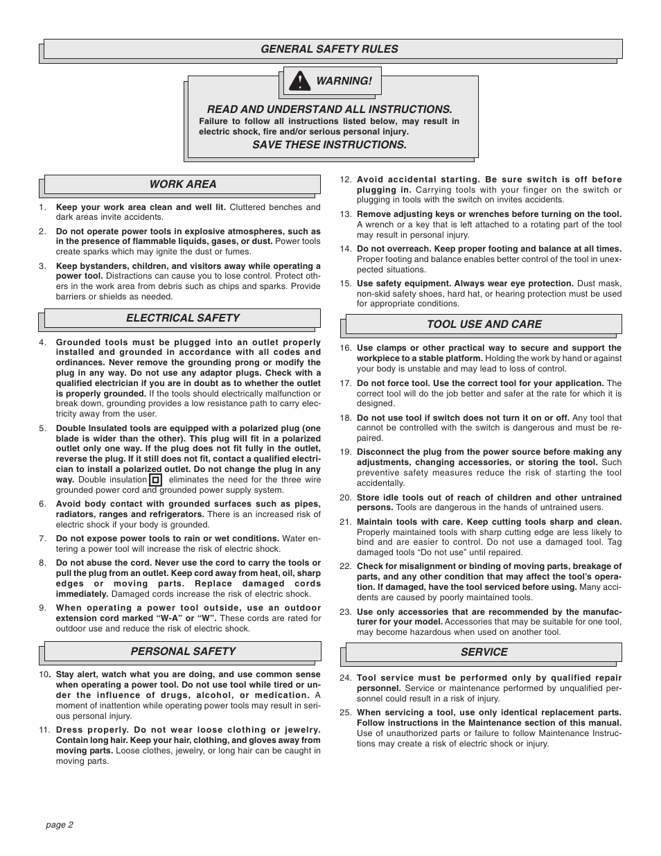 Milwaukee Impact Wrench User Manual | Page 2 / 20