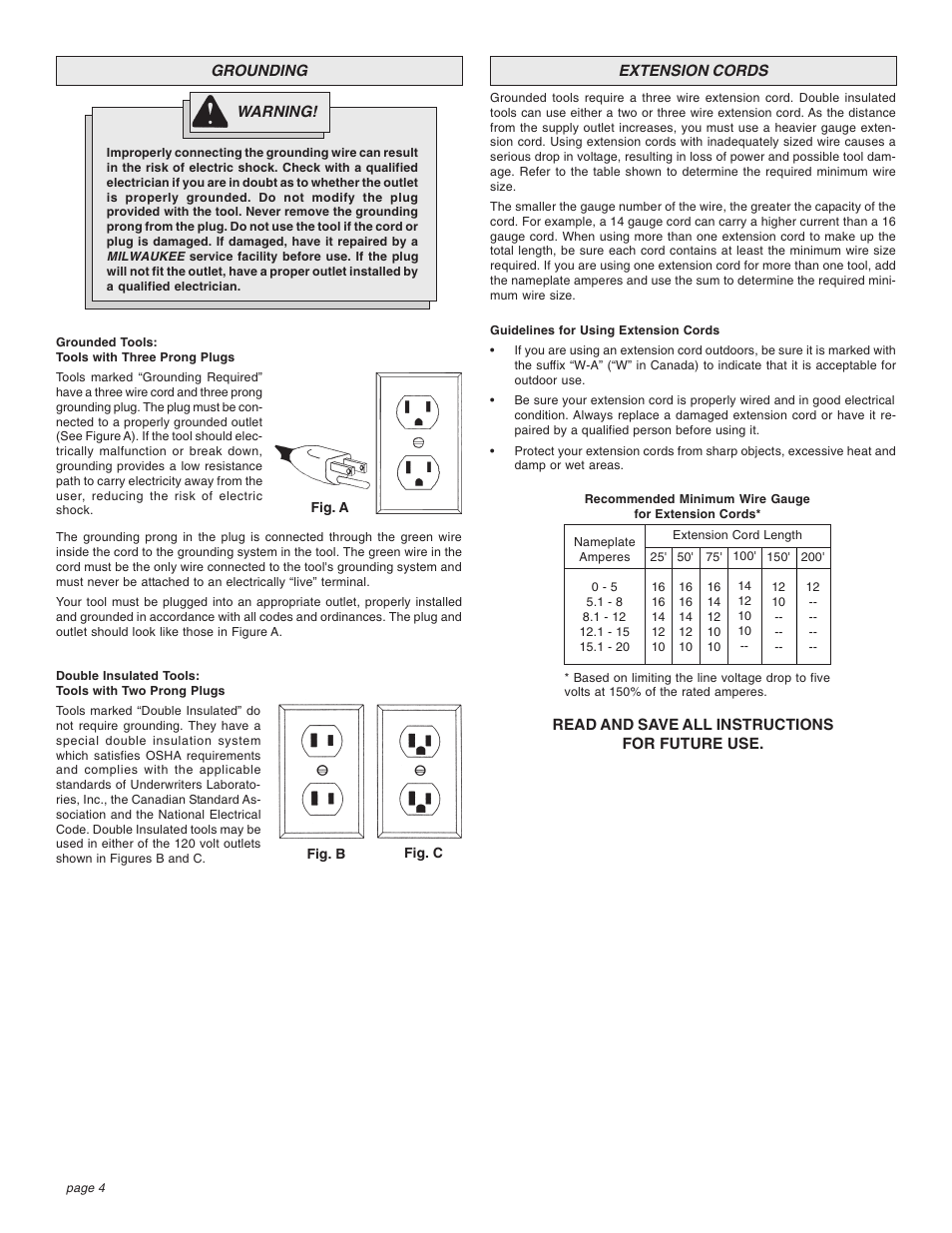 Milwaukee Impact Wrench User Manual | Page 4 / 20