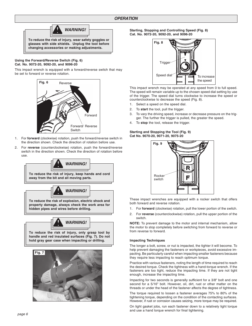 Milwaukee Impact Wrench User Manual | Page 6 / 20