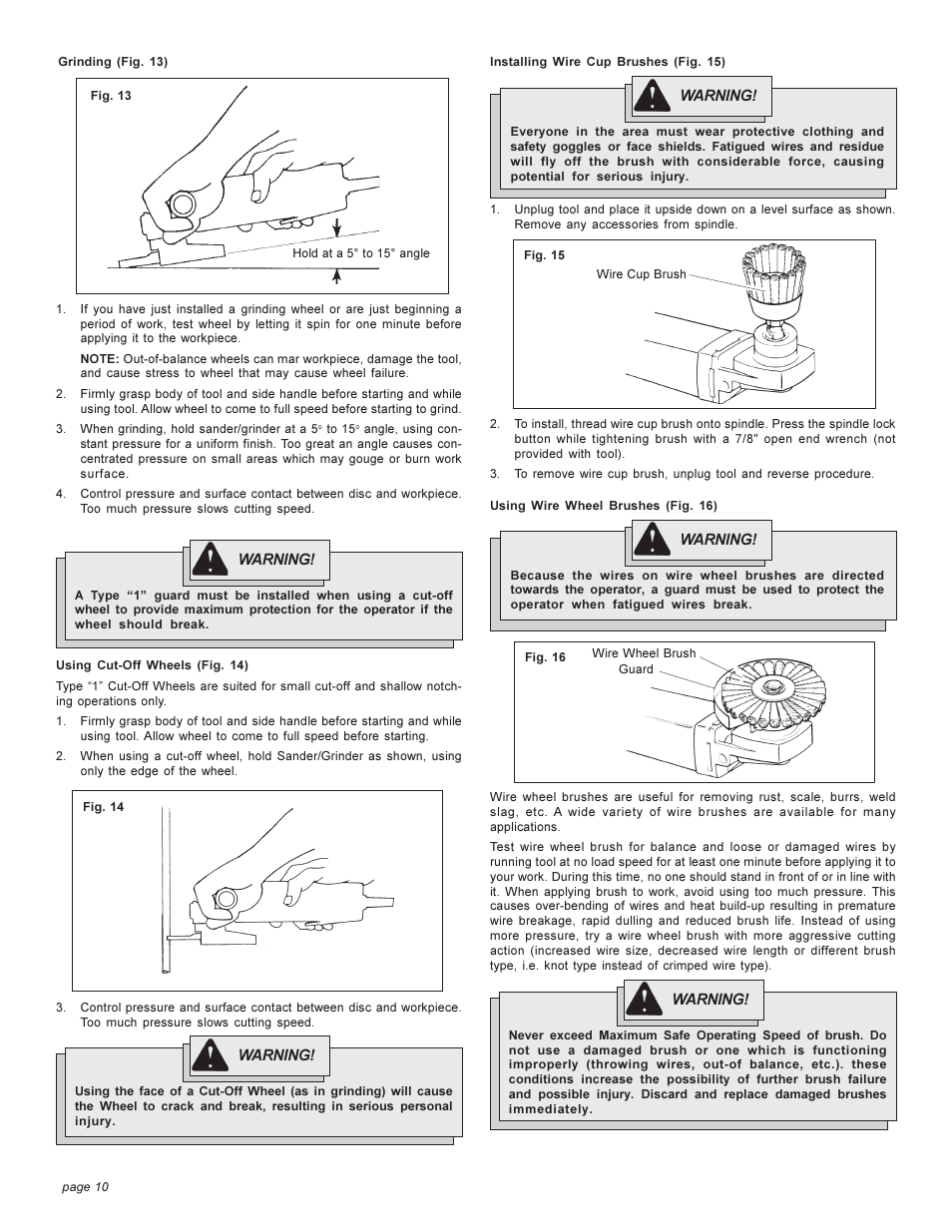 Milwaukee HEAVY-DUTYSANDERS 6148 User Manual | Page 10 / 32