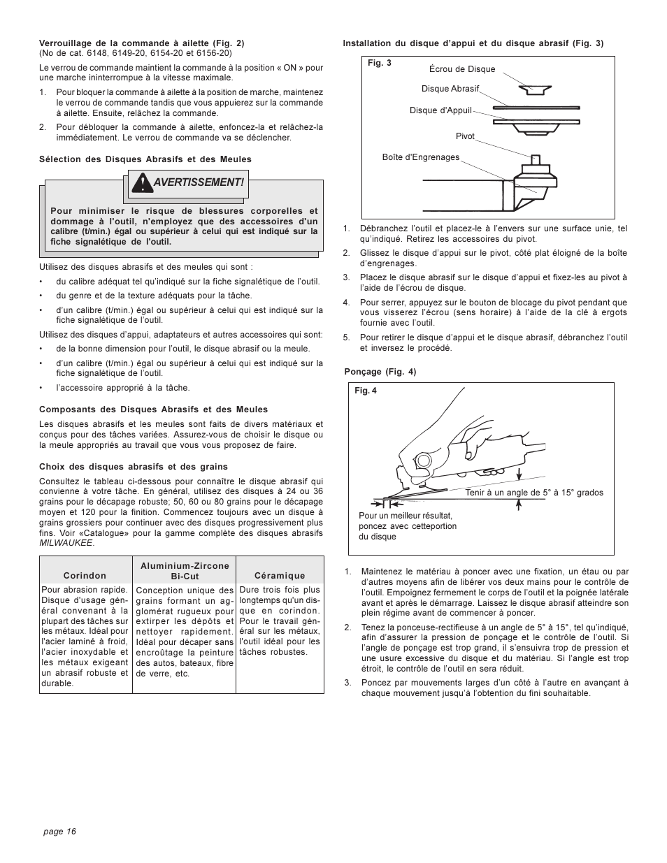 Milwaukee HEAVY-DUTYSANDERS 6148 User Manual | Page 16 / 32