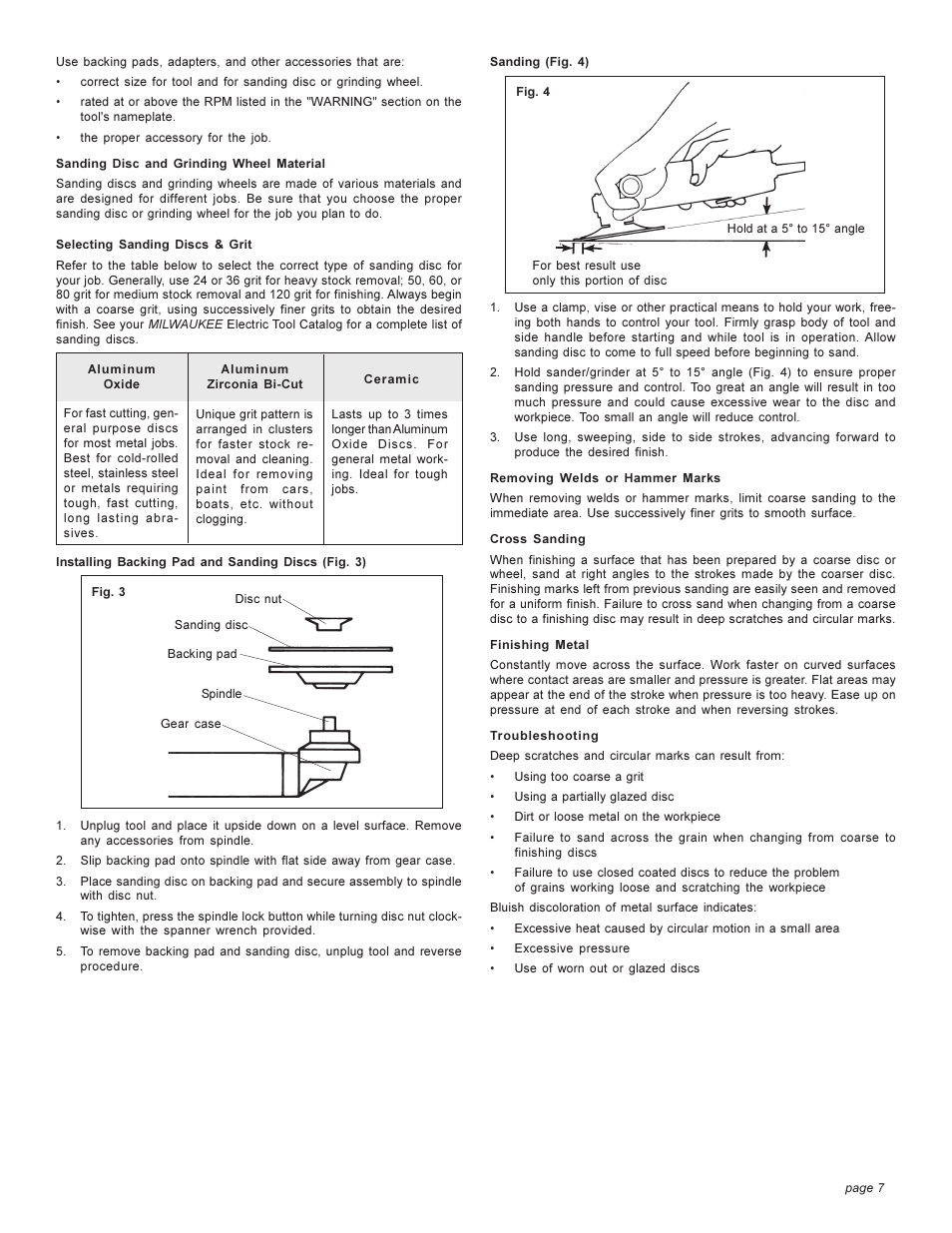 Milwaukee HEAVY-DUTYSANDERS 6148 User Manual | Page 7 / 32