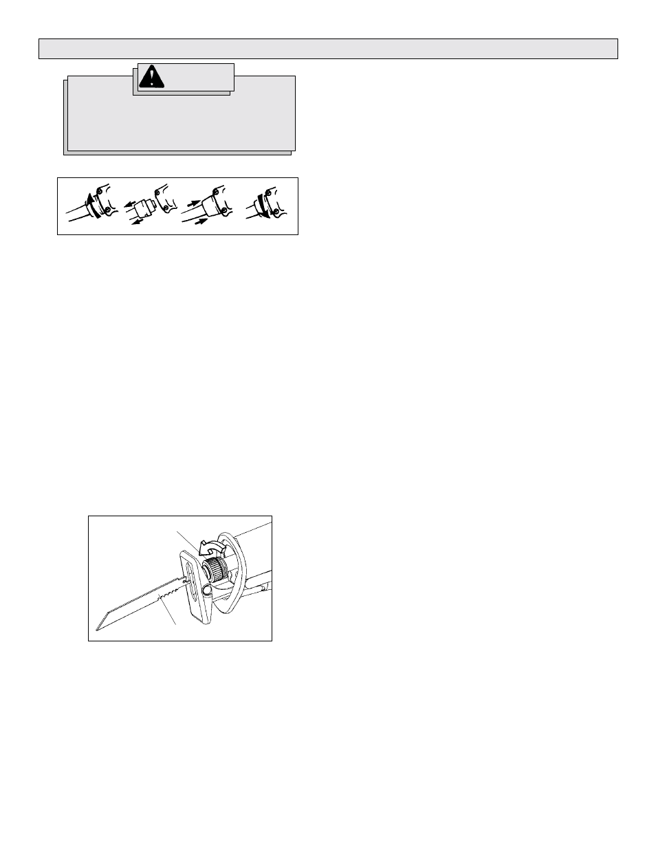 Warning! tool assembly | Milwaukee 6521 Series User Manual | Page 6 / 28