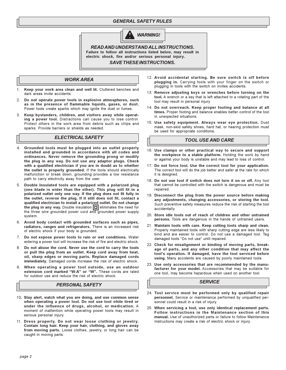 Milwaukee 8978 User Manual | Page 2 / 32