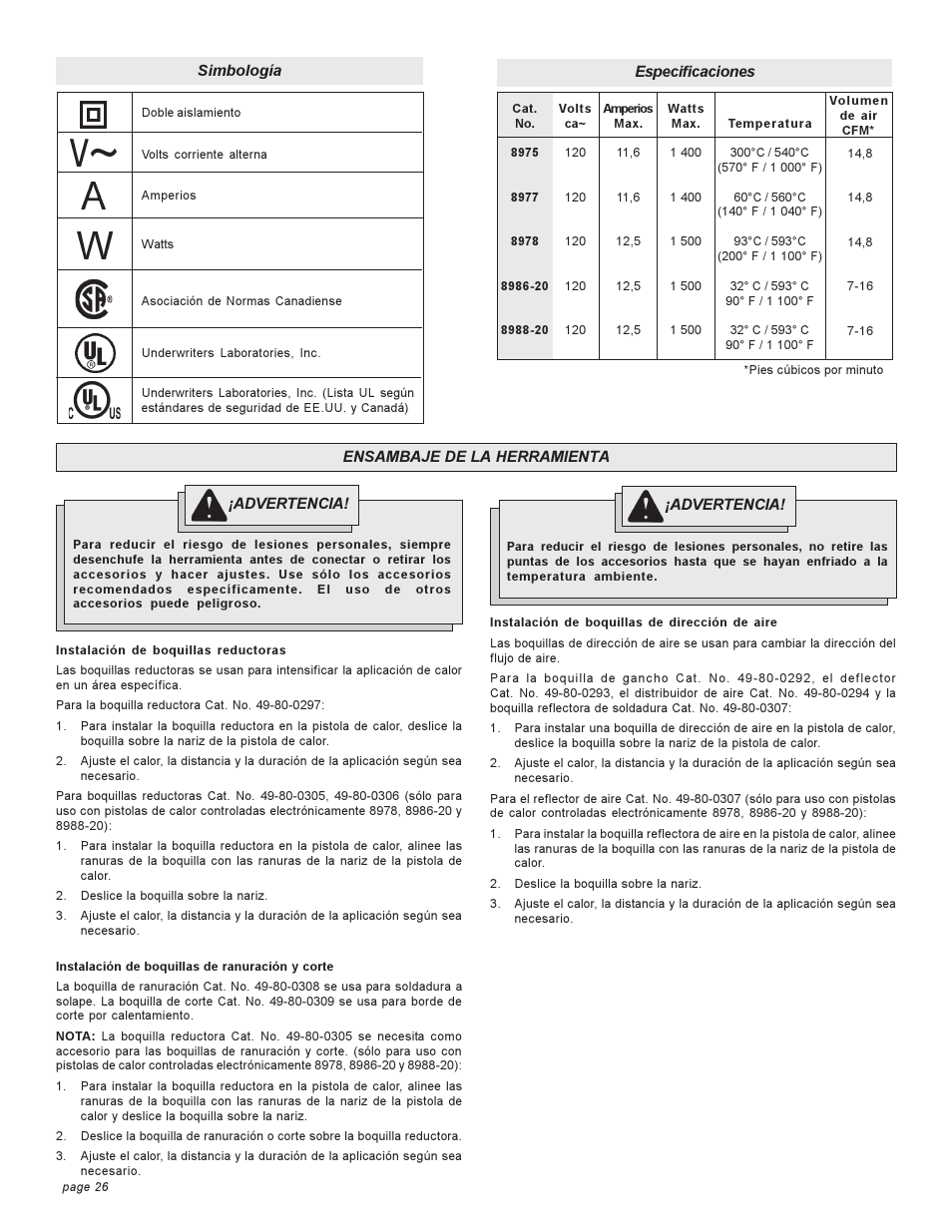 Milwaukee 8978 User Manual | Page 26 / 32