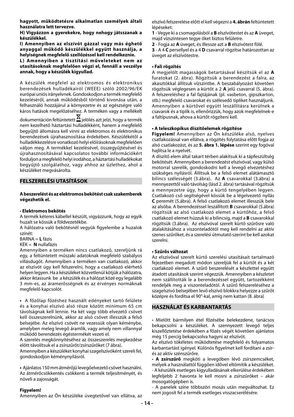 Beko CWB 9610 X  RU User Manual | Page 14 / 44
