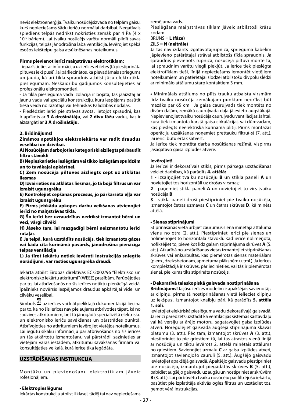 Beko CWB 9610 X  RU User Manual | Page 27 / 44