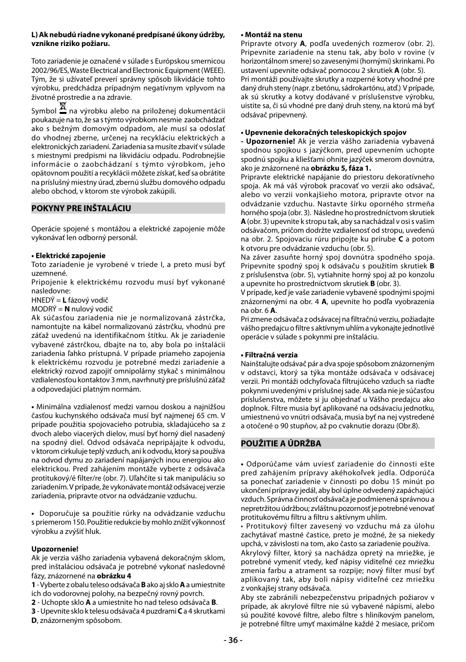 Beko CWB 9610 X  RU User Manual | Page 36 / 44