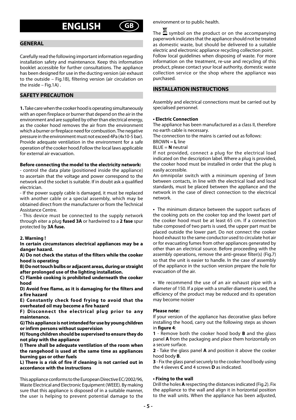 English | Beko CWB 9610 X  RU User Manual | Page 5 / 44