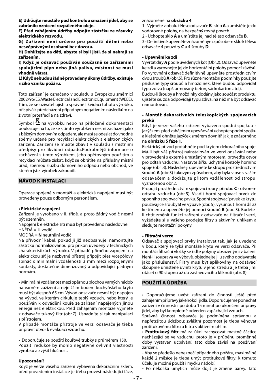 Beko CWB 9610 X  RU User Manual | Page 7 / 44