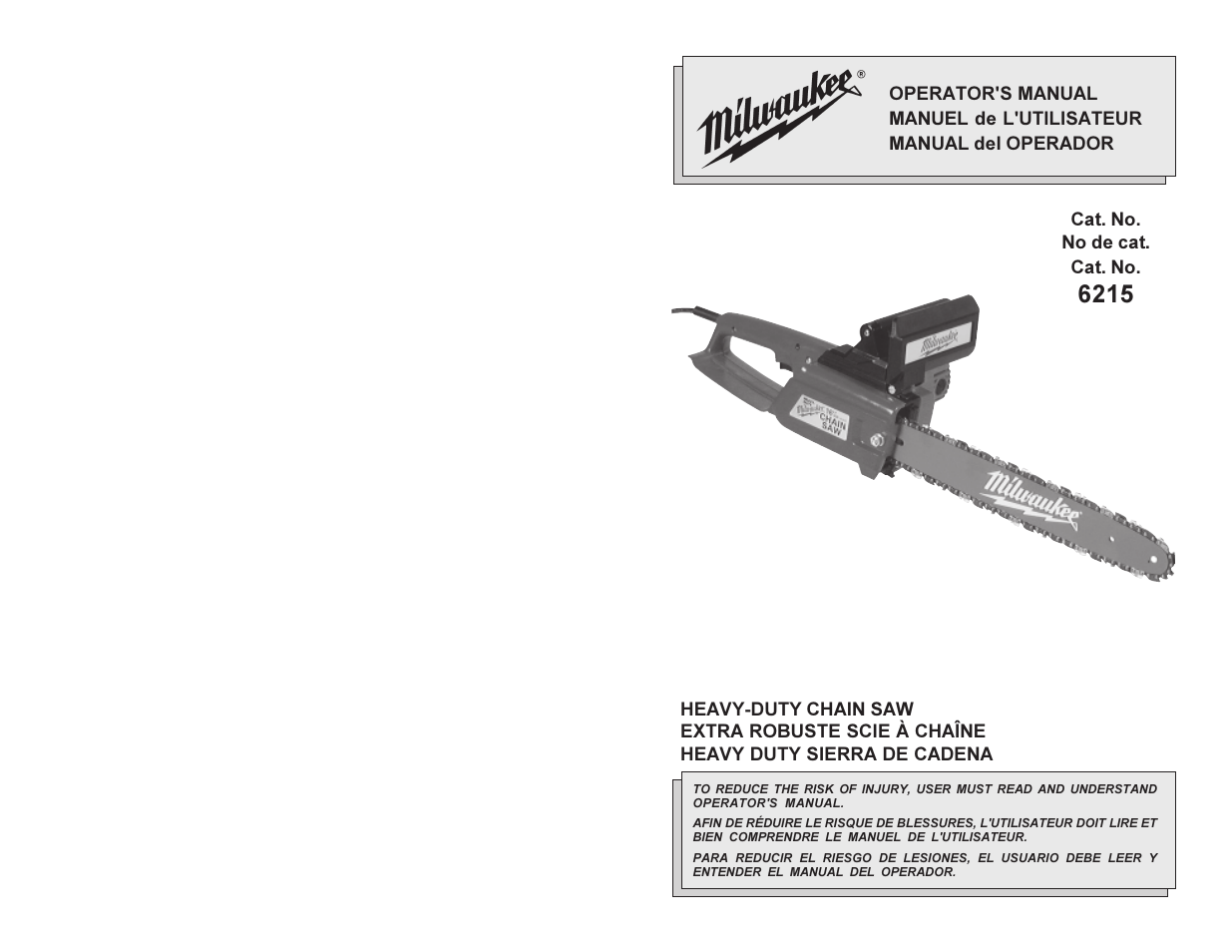 Milwaukee 6215 User Manual | 27 pages