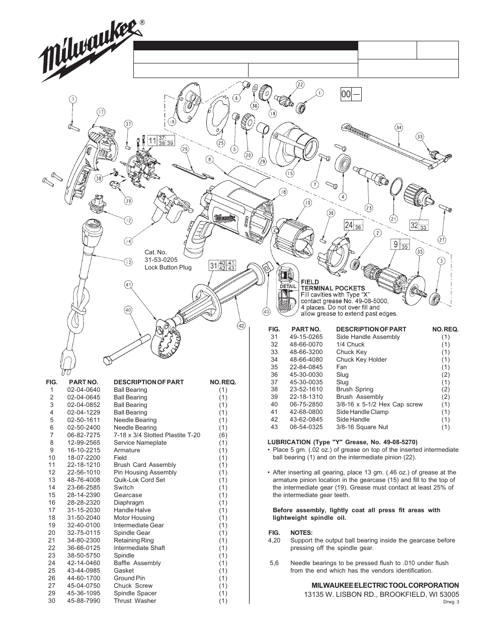 Milwaukee 58-01-1805 User Manual | 1 page